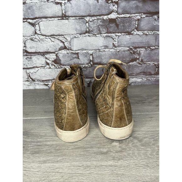 Calzoleria Toscana Brown Leather Lace Up High Top Sneakers Men’s Sz 43EU/10M US - Picture 3 of 16